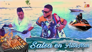 SALSA EN ALTAMAR CON CONCINA DELIVERY BOCA CHICA REPUBLICA DOMINICANA LIVE DJ JOE CATADOR [upl. by Ennaehr]