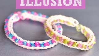 How to Make the Illusion Rainbow Loom Bracelet EASY [upl. by Attennot]