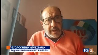 TG5  Aggressione a Palermo  Intervento della UILPA PP Sicilia [upl. by Nekcerb]