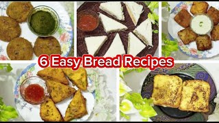 6 Easy Bread Recipes  Very Easy and Very Tasty  For Lunch Box For Evening Time  Cook With Zoey [upl. by Attiuqaj]