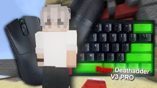 Razer Deathadder V3 Pro Bedwars Keyboard  Mouse Sounds ASMR [upl. by Jacobo]