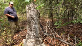 PRECIVIL WAR CEMETERY FOUND DEEP IN THE WOODS STATHAM CEMETERY [upl. by Neenahs]