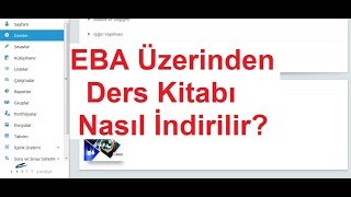 EBA Üzerinden Ders Kitabı Nasıl İndirilir [upl. by Anelrats]