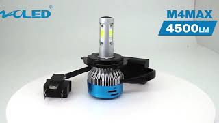 FOCOS LED PARA MOTO SERIE M4MAX H4 4500LM NAOLED [upl. by Ardnod951]