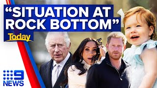 Royals snub Harry and Meghan’s invitation to daughter’s christening  9 News Australia [upl. by Anahcar16]