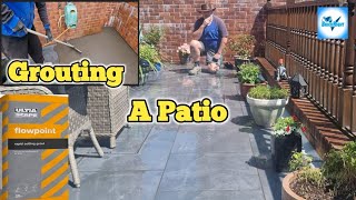 Grouting a patio [upl. by Tteltrab]