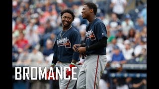 BROMAÑCE  Ozzie Albies and Ronald Acuña Jr fun moments [upl. by Nyrret]