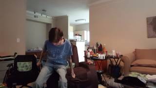 Paraplegic transfer to recliner [upl. by Shirline487]