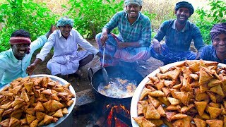 SAMOSA  Street Samosa Recipe  Healthy South Indian Potato Onion Crispy Samosa Cooking In Village [upl. by Ahsimik557]