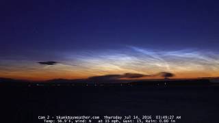 Noctilucent Clouds over Seattle area [upl. by Grannias89]