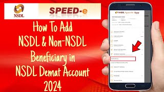 How To Add NSDL amp NonNSDL Beneficiary in NSDL Demat Account 2024  NSDL Off Market Transfer 2024 [upl. by Atteuqcaj495]