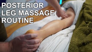 Highly Effective Posterior Leg Massage Routine  ASMR w music [upl. by Edvard]