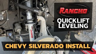 Rancho Quicklift amp RS9000XL Install  2020 Silverado 1500 Z71 RST [upl. by Orvas]