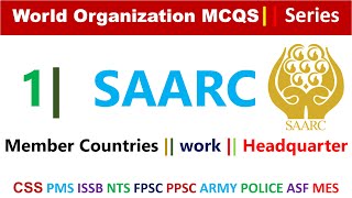 SAARC 50 Important MCQs World Organization [upl. by Cantu]