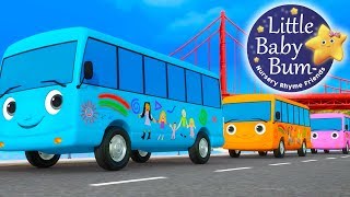 Ten Little Buses  Nursery Rhymes for Babies by LittleBabyBum  ABCs and 123s [upl. by Irod]