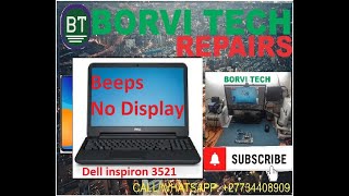 Dell inspiron 3521 LA9104P 1 beep with black screenno display solved [upl. by Boorman]