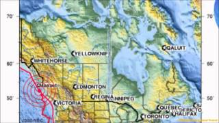 M 62 EARTHQUAKE  QUEEN CHARLOTTE ISLANDS REGION 103012 [upl. by Torrey]