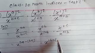 Class10 Math indices  Testcquot•② 29 29013229 225u [upl. by Lezirg]