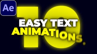 10 Text Animations in After Effects  10 Title Animations  After Effects Tutorial [upl. by Adnilrem]