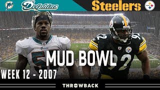 The Monday Night MUD Bowl Dolphins vs Steelers 2007 Week 12 [upl. by Nosniv]