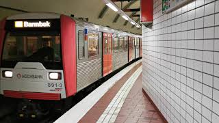 Hamburger HOCHBAHN AG  DT 3E  837  891  Ausfahrt am HauptbahnhofSÃ¼d  Als U3 nach Barmbek [upl. by Ymmac]