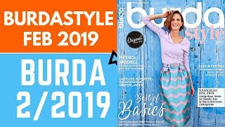 Burda 22019 Sewing Magazine Browsthrough and Sewing Plans [upl. by Mraz]