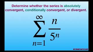 Determine if series is absolutely conditionally convergent or divergent 2nn15n [upl. by Aleekahs]