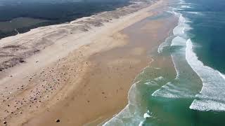 France beach of Golfe de Gascogne relaxing dron video [upl. by Inoj]