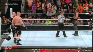 Brock Lesnar vs Seth Rollins for the WWE World Heavyweight Championship on Raw March 30th 2015 [upl. by Platas]