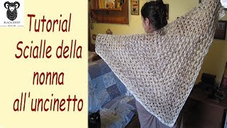 Tutorial Scialle della nonna alluncinetto [upl. by Neeliak]