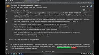 Using google colab with gdal rasterio and opentopography to get and inspect raster data [upl. by Aihsekyw851]