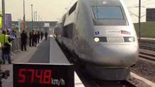 Alstom worlds fastest rail train 5748 KMH [upl. by Weisberg]