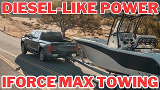 2024 Toyota Tundra Sequoia iForce Max Towing Review  Wow [upl. by Atiragram]