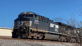 NS AC44C6M 4750 Leads Eastman Express 10105 on 11524 [upl. by Senecal]