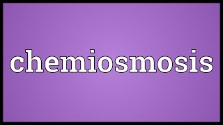 Chemiosmosis Meaning [upl. by Millard]