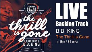 The thrill is gone BB King LIVE Guitar Backing track [upl. by Herc]