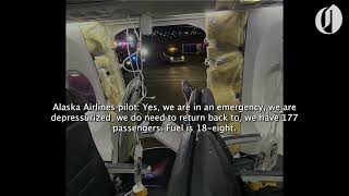 Audio of Alaska Airlines pilot during emergency landing in Oregon [upl. by Noislla]