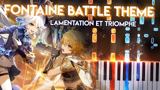 Lamentation Et Triomphe  Genshin Impact Fontaine Battle Theme  Piano [upl. by Drooff]