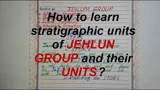 How to learn stratigraphic units of jehlum group and thier contacts  salt range [upl. by Leroi862]