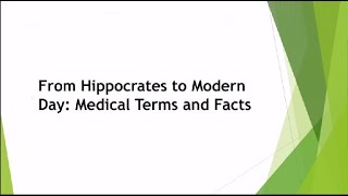 From Hippocrates to Modern Day [upl. by Nireves215]