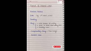 Informal letter writing format l Letter writing class 11 l letter writing format in english [upl. by Maryanna]