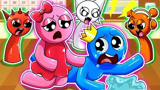 BLUEs Worst Day Running from Trouble  New Rainbow Friends 3 Animation  Rainbow Crew Toons [upl. by Descombes510]