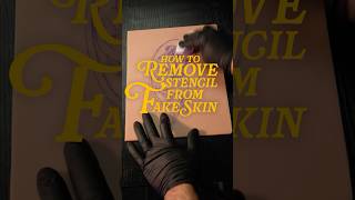 How to Remove a Stencil from Fake Skin [upl. by Pittel534]