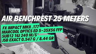 FX Impact MKII 177 sub12 Marcool Optics Benchrest 25 meters [upl. by Trebleda]