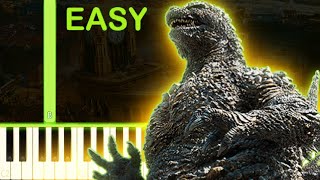 Divine  GODZILLA MINUS ONE  EASY Piano Tutorial [upl. by Anaz481]