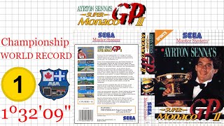 Ayrton Sennas Super Monaco GP II SMS Championship 1º3209quot WR🥇  SEGA Master System Marceau [upl. by Bertrando]