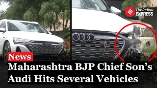 Maharashtra BJP Chief Chandrashekhar Bawankules Son Involved In Car Accident In Nagpur [upl. by Ydaj]