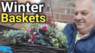 How to Make a Stunning Winter Hanging Basket  Autumn Planters [upl. by Chatav]