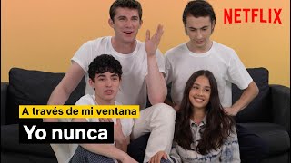 El CAST de A TRAVÉS DE MI VENTANA juega a YO NUNCA  Netflix España [upl. by Nies153]