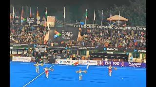 Cheerleader Dance in Nagpuri amp Bollywood Song  FIH Hockey Olympic Qualifiers 2024 Ranchi [upl. by Babbette]